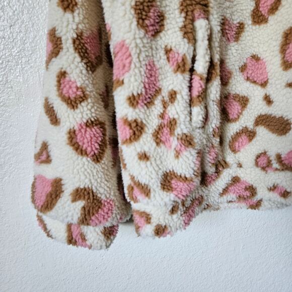 Leopard Print Fleece Pullover Size XL - Picture 2 of 6